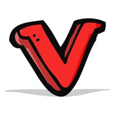 Cartoon Letter V N11