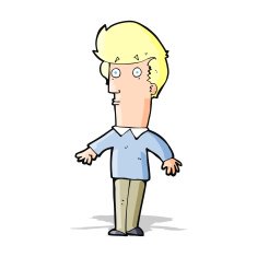 cartoon startled man N19