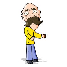 cartoon lonely old man N4