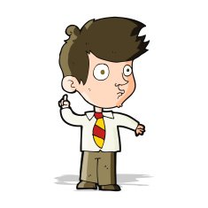 cartoon boy asking question N16