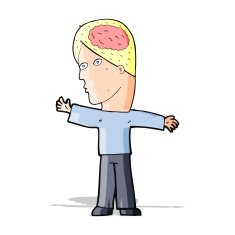 cartoon man with brain N4