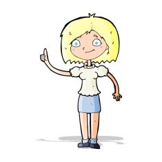 cartoon woman with idea N122