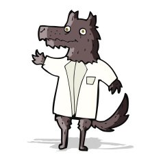 cartoon wolf businessman N4