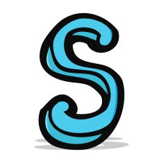 cartoon letter s N10