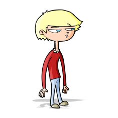 cartoon suspicious boy N4