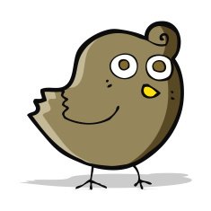 funny cartoon bird N101