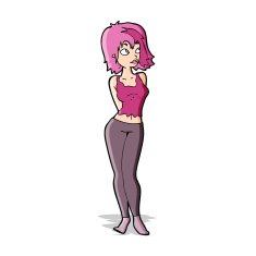 cartoon attractive girl N7