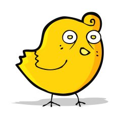 funny cartoon bird N102