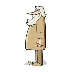 cartoon bearded old man N18