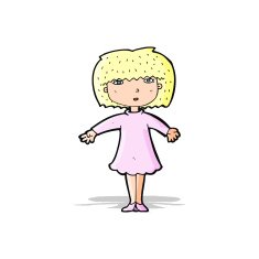 cartoon surprised woman N102
