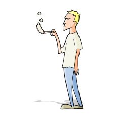 cartoon annoyed smoker N4