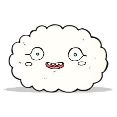 happy cartoon cloud N16