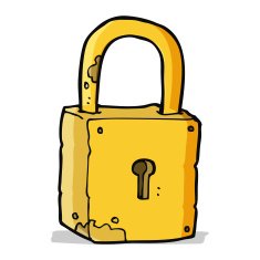 cartoon rusty lock N5