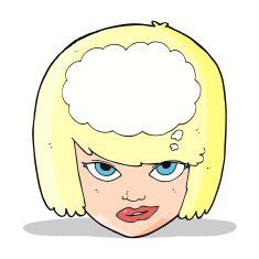 cartoon woman thinking N24
