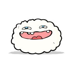 happy cartoon cloud N17