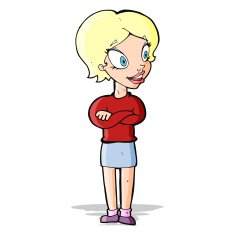 cartoon pretty woman N123