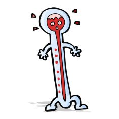 cartoon hot thermometer N6