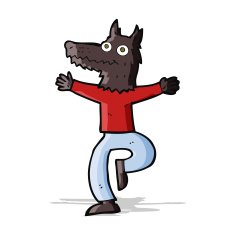cartoon wolf man N21