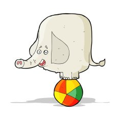 Cartoon Circus Elephant N10