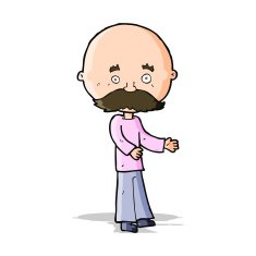 Cartoon Man With Mustache N57
