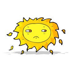 cartoon sad sun N4