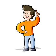 cartoon man with idea N96