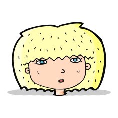 cartoon female face N62