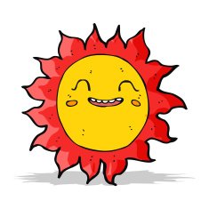 cartoon happy sun N7