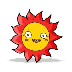 cartoon happy sun N8