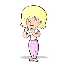 cartoon shocked woman N45