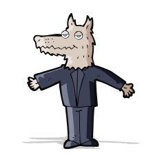 Cartoon Wolf N78