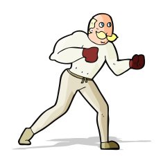 cartoon retro boxer man N5