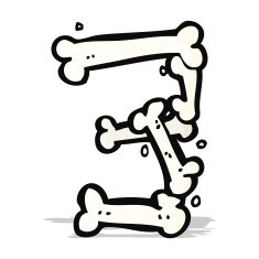 cartoon halloween bone number N40