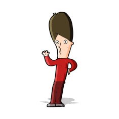 Cartoon Man Waving N20