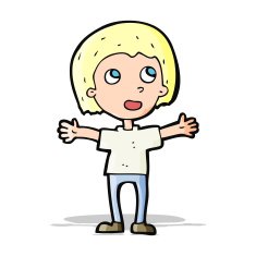cartoon happy person N14