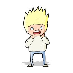 Cartoon Man Panicking N32