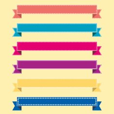 vector set of ribbons N3