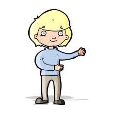 cartoon happy person N15