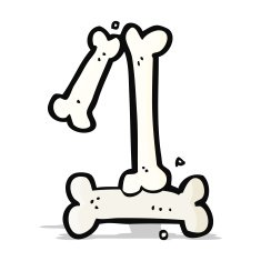 cartoon halloween bone number N46