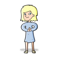cartoon happy woman N121