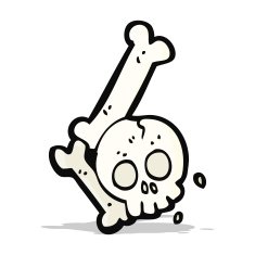 cartoon halloween bone number N48