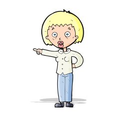 cartoon shocked woman N46