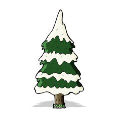 cartoon snowy tree N5
