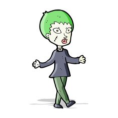 cartoon halloween zombie woman N4