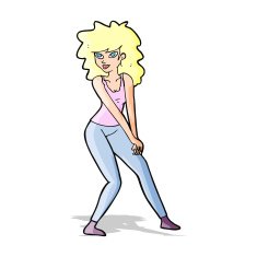 cartoon woman posing N15