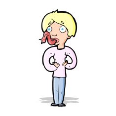 cartoon woman sticking out tongue N4
