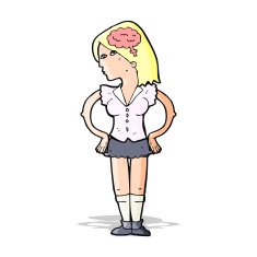 cartoon intelligent woman N9