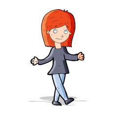 cartoon woman with no worries N16