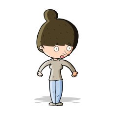 cartoon woman staring N15