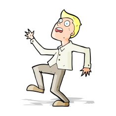 Cartoon Man Panicking N33